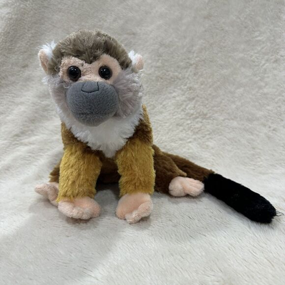 Wild Republic Squirrel Monkey Plush Stuffed Animal Soft 8" Zoo Souvenir Toy - Picture 1 of 6